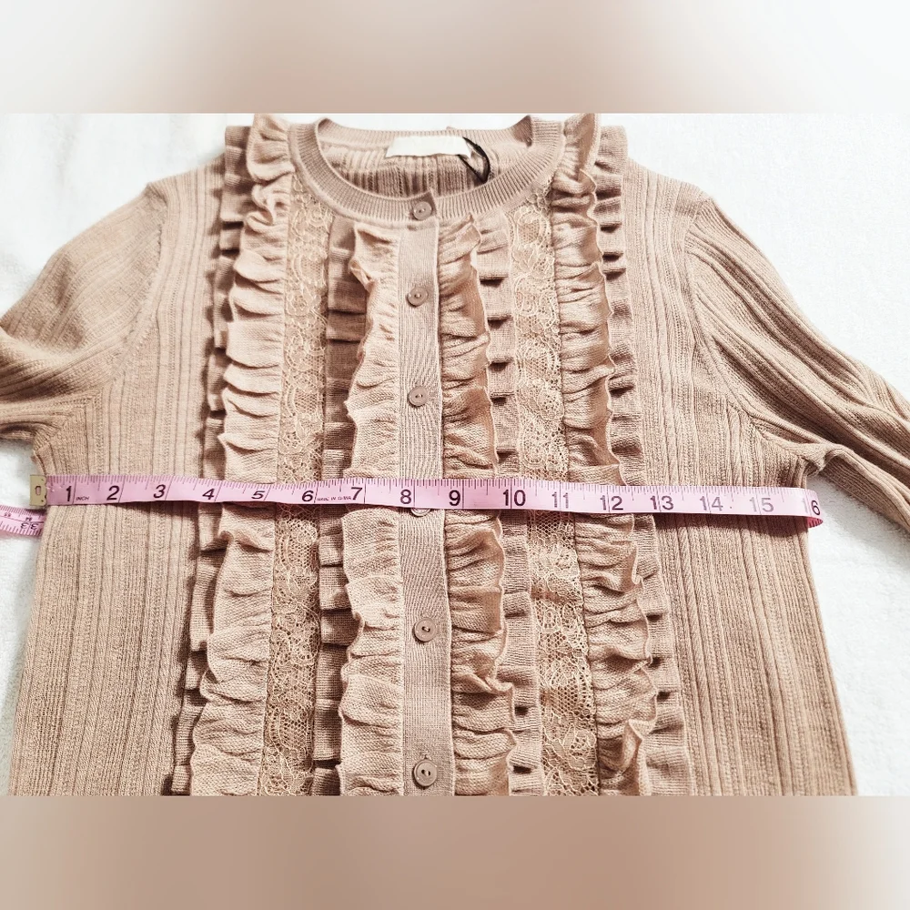 Ulla Johnson Beige Ruffle Cardigan - Picture 5 of 12